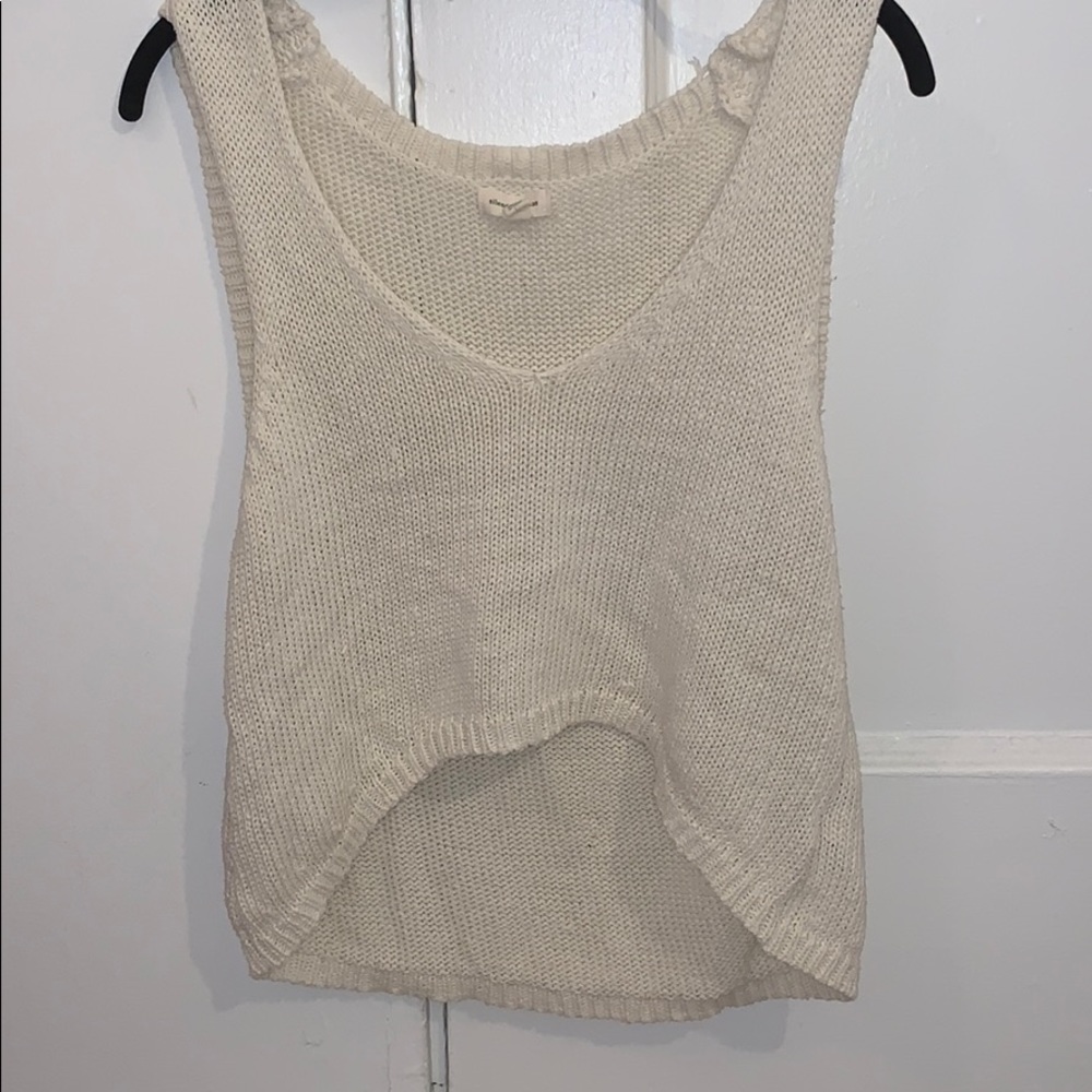 silence + noise cropped sweater tank top